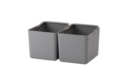 ハンドル付きストックケース ワイド 2個組　LBK-52 2P  グレー (3色からお好きなカラーが選べる)  葛城市 ライクイット like-it【like103-2】