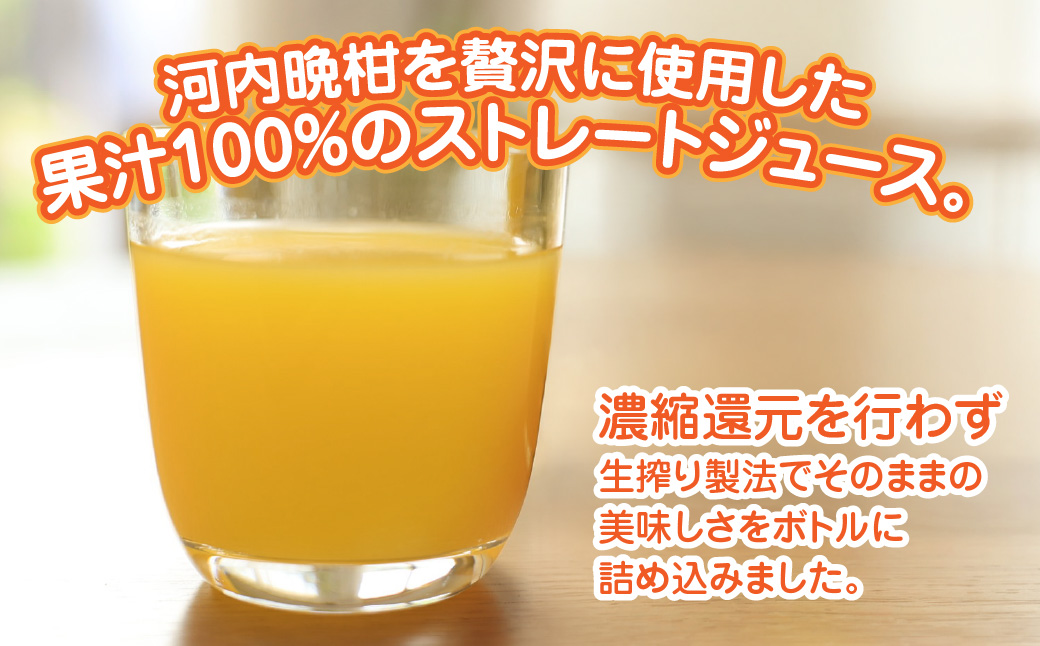河内晩柑100%ジュース720ml×６【91-3】 ふるさと納税 オレンジ みかん  晩柑 河内晩柑 ジュース 産地直送 愛媛県 八幡浜市 送料無料 YWTB004