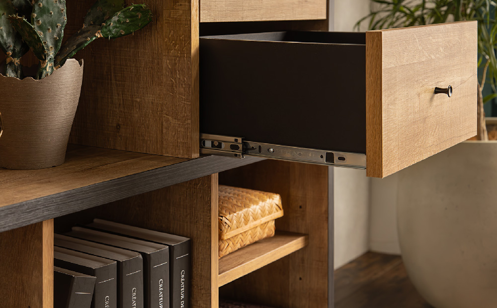 【東馬家具】タナス ローシェルフ 1800 BK【存在感 ブックシェルフ 収納 お気に入り 本棚 オシャレ 壁面 雑貨 魅せる収納 完成品 脚のみ取付】(H060622)