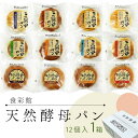 【ふるさと納税】食彩館 天然 酵母パン 1箱 ( 12個 ) 食べ比べ セット 長期保存 災害用 保存料 イーストフード 不使用 子ども おやつ デニッシュ チョコ チーズ 朝食 パン ぱん