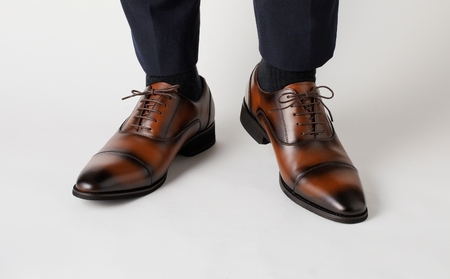 【匠の靴】超軽量＆履き心地抜群な本革ビジネスシューズAF-01(サイズ：27.0cm、カラー：ダークブラウン)