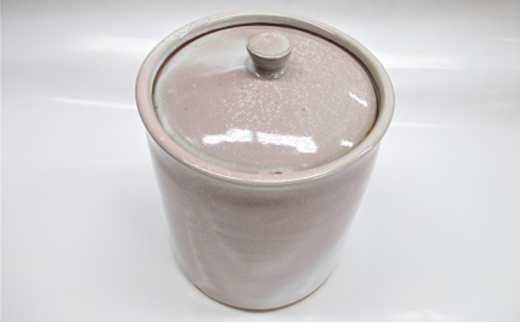 萩焼 8代佳炎作 窯変白萩水指