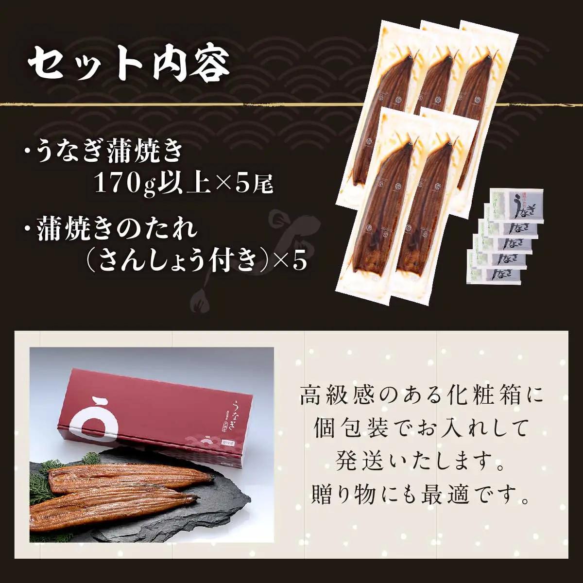 くすだ屋 国産 うなぎ 5尾 170gx5｜うなぎ
