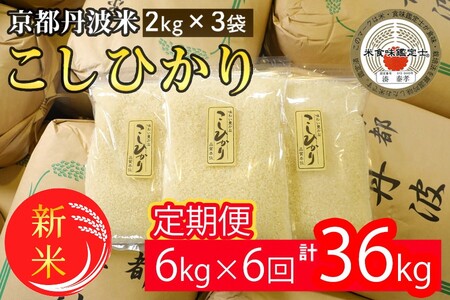 【定期便】令和6年産 新米 京都丹波米こしひかり 6kg(2kg×3袋)× 6回 計36kg◆ 米 6kg 6ヶ月 白米 6回定期便 ※精米したてをお届け 米・食味鑑定士 厳選 コシヒカリ 京都丹波産 ※北海道・沖縄・離島への配送不可〔米 ｺﾒ 米 ｺﾒ 米 ｺﾒ 米 ｺﾒ 米 ｺﾒ 米 ｺﾒ 米 ｺﾒ 米 ｺﾒ 米 ｺﾒ 米 ｺﾒ 米 ｺﾒ 米 ｺﾒ 米 ｺﾒ 米 ｺﾒ 米 ｺﾒ 米 ｺﾒ 米 ｺﾒ 米 ｺﾒ 米 ｺﾒ 米 ｺﾒ 米 ｺﾒ 米 ｺﾒ 米 ｺﾒ 米 ｺﾒ 米 ｺﾒ 米 ｺﾒ 米 ｺﾒ 米 ｺ