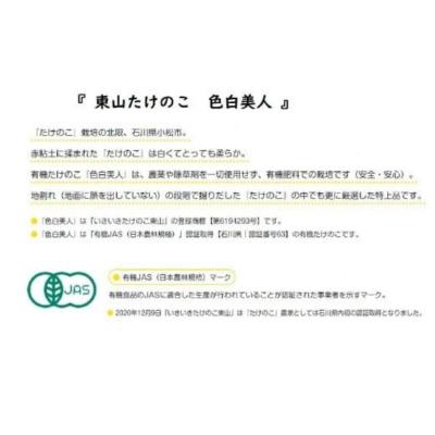 ふるさと納税 小松市 【今春先行予約】有機JAS認証  白子たけのこ 「色白美人」 3.5kg |  | 01