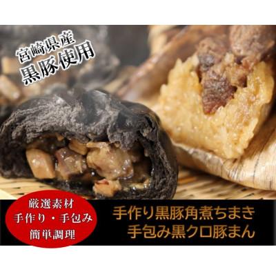 ふるさと納税 日向市 宮崎県産黒豚使用　そのままレンジ　中華ちまき・豚まん10個セット【厳選素材・手作り・簡単調理】 | 