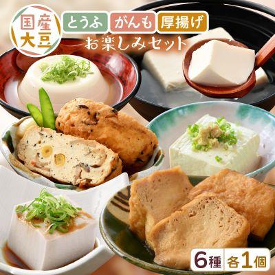 ふるさと納税 越前町 国産大豆とうふ がんも 厚揚げ お楽しみセット6種 各1個