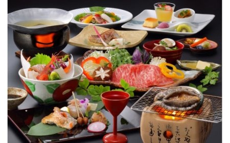 【令和5年産　コシヒカリ（精米）10㎏×游水亭いさごや】旬の特産品と宿泊利用券セット