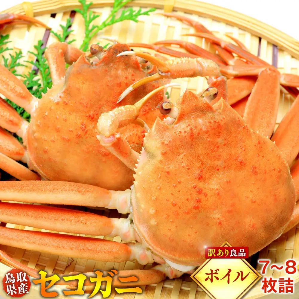 【ボイル】鳥取県産セコガニ 訳あり 良品7~8枚詰| セコガニ 訳あり活 足1本  不揃い たっぷり  ※2026/11/6～2026/12/25に順次発送予定 ※着日指定不可  離島不可（北海道、沖縄本島は配送可能）