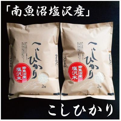 ふるさと納税 南魚沼市 令和7年産　南魚沼塩沢地区「大沢産こしひかり」特A米(※)2kg×2袋