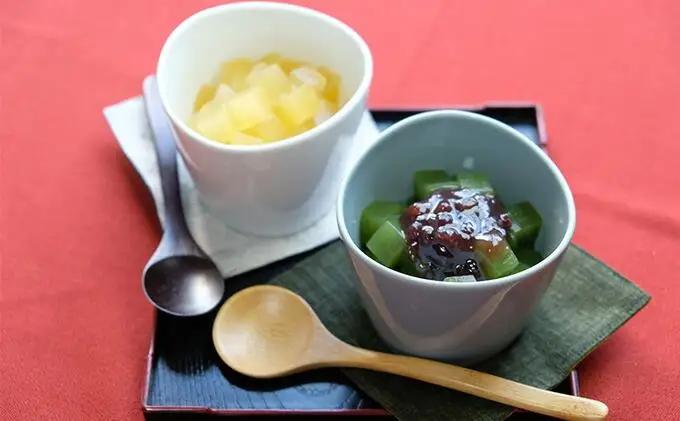 西伊豆天草100％ところてんデザート　抹茶あんみつ・蜜柑ところてん6個セット | 静岡市 西伊豆 天草 ところてん デザート 抹茶 あんみつ 蜜柑 和菓子 低カロリー ヘルシー スイーツ 夏 日本食 