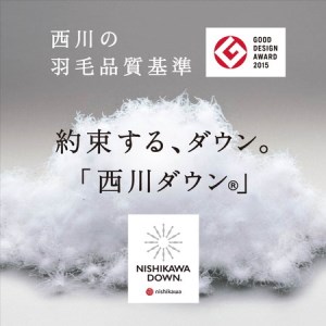 【西川】羽毛ふとん/ポーリッシュホワイトグースダウン90％/シングル/配色ブルー【P265T】