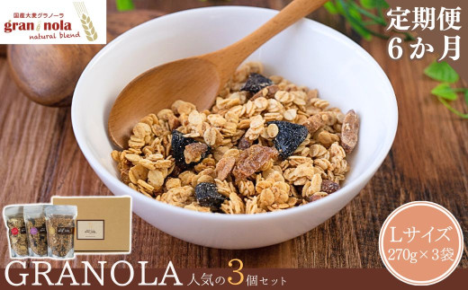 【定期便6ヶ月】 【小麦粉不使用】Lサイズ 人気の3個セット 果物 フルーツ 朝食 軽食 おやつ 食物繊維 国産原料 信州産 長野県 千曲市