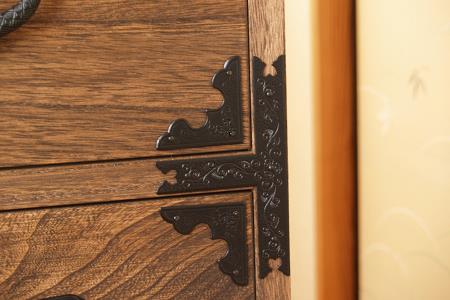 桐たんす 民芸タンス 牡丹6段：C422-001