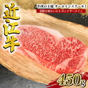 【ふるさと納税】 近江牛 サーロイン ステーキ 450g 冷凍 牛肉 黒毛和牛 ブランド 肉 1ポンド 三大和牛 贈り物 ギフト プレゼント 滋賀県 竜王町 岡喜