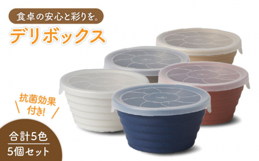 【美濃焼】 デリボックス 保存容器 5個セット 【丸利玉樹利喜蔵商店】レンジパック 保存容器 ボウル [MCC001]