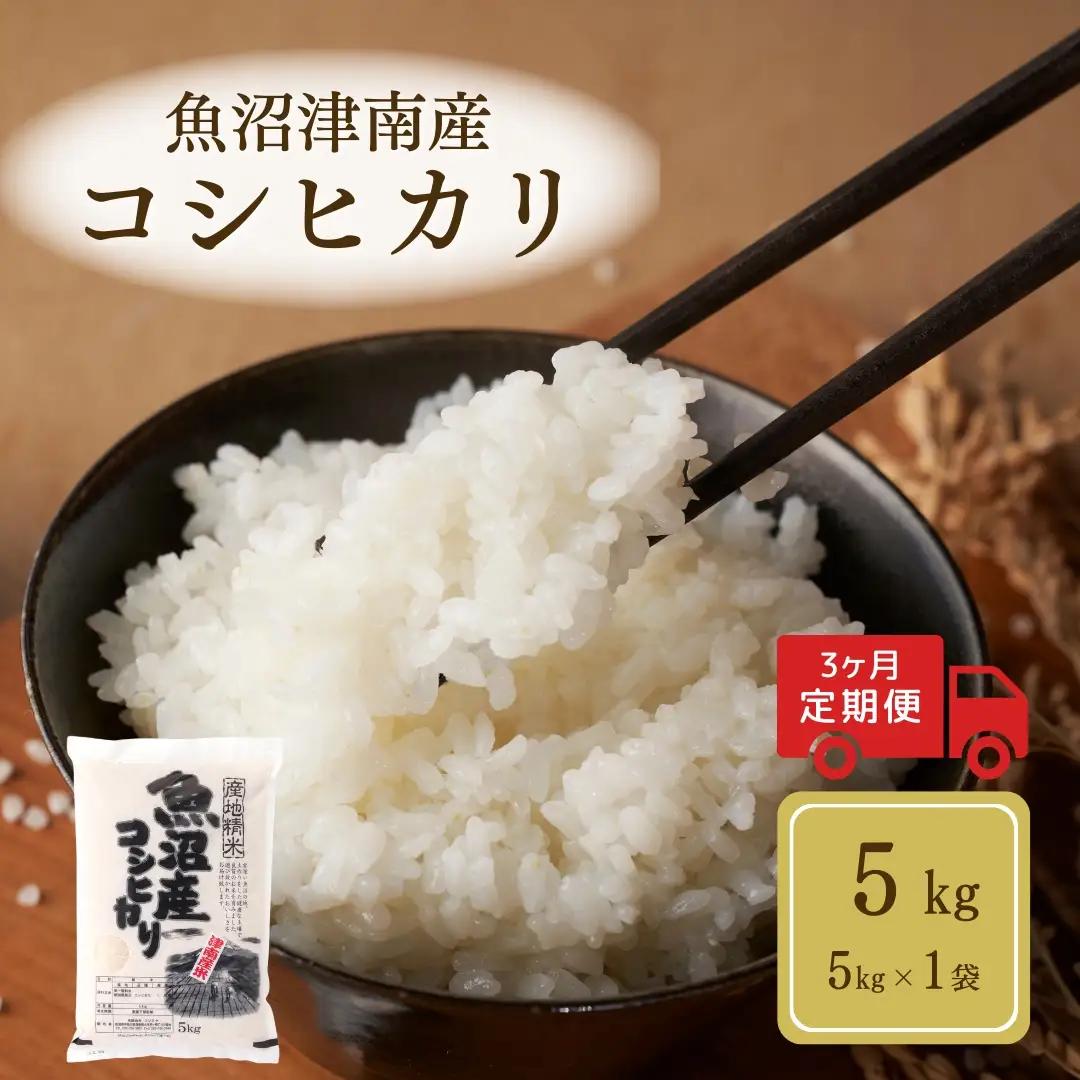 【令和8年産 先行予約】【3ヶ月定期便】魚沼（津南）産コシヒカリ 5kg（5kg×1袋）(有)フジミヤ |津南町 魚沼産コシヒカリ