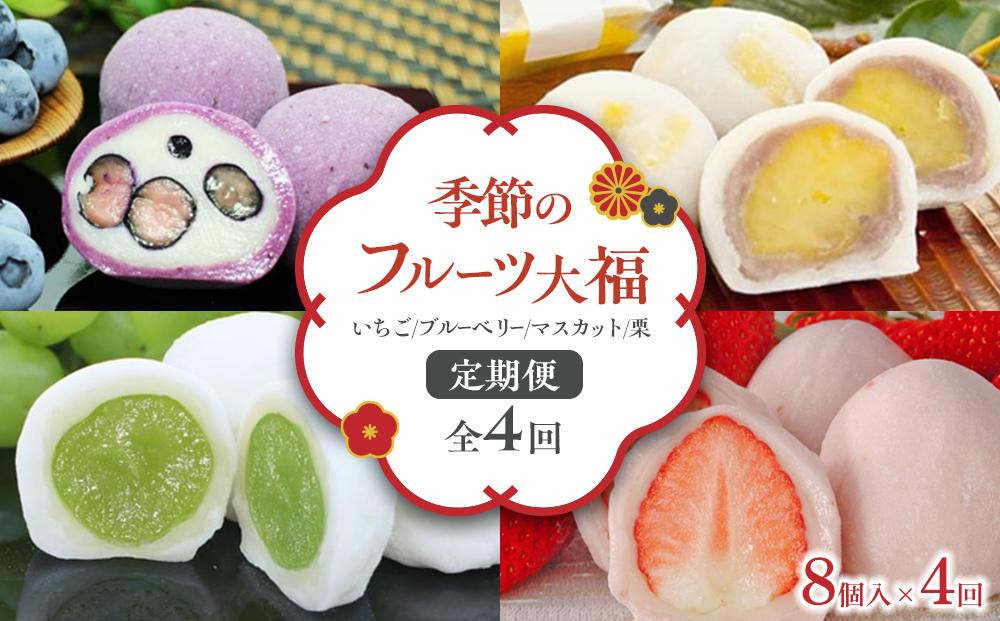 
            【全4回定期便/土日お届け】フルーツ大福(いちご ブルーベリー マスカット 栗)【大福 フルーツさぬき 志度 風月堂】
          