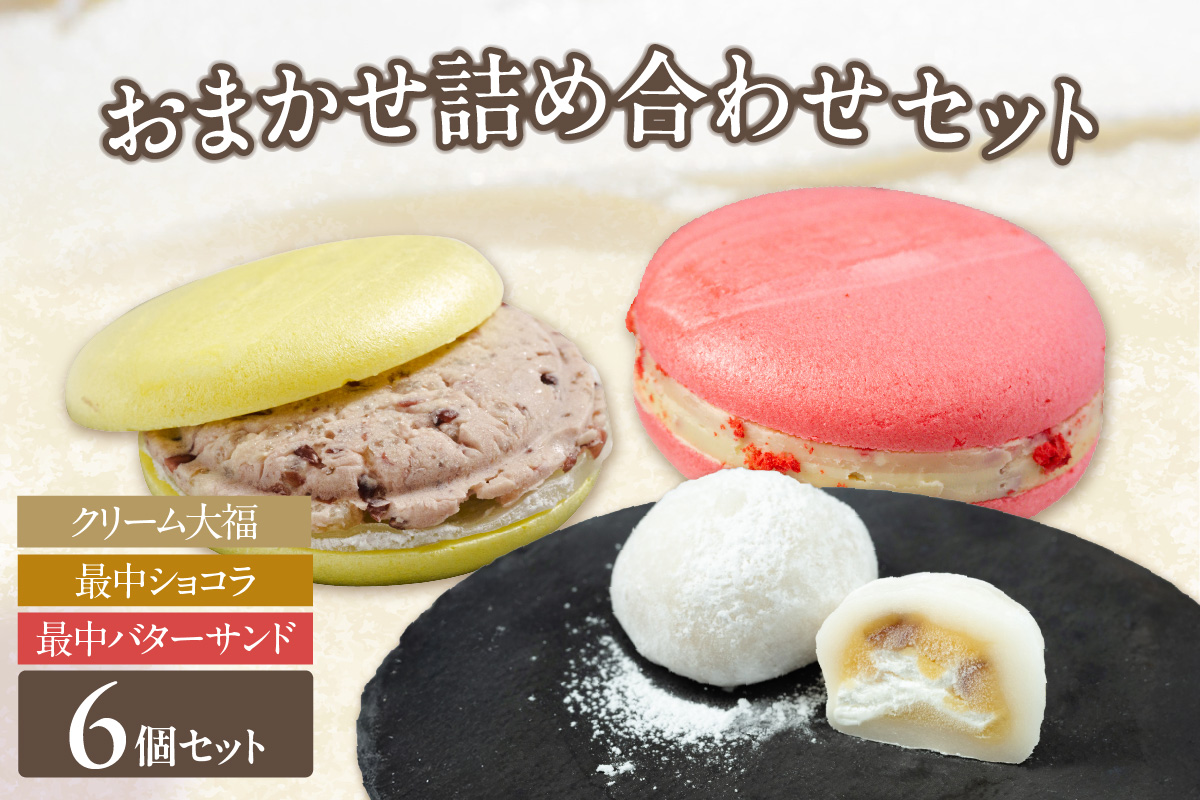 最中ショコラ+最中バターサンド+クリーム大福おまかせ詰め合わせセット（1636）