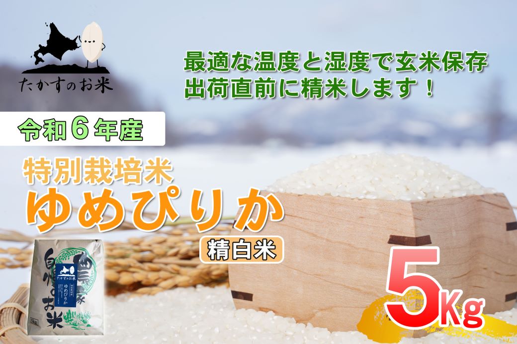 A217 【 令和6年産 】 ゆめぴりか （ 精 白米 ） 特Aランク 北海道 米 を代表する人気の品種 5㎏ 北海道 鷹栖町 たかすのお米 米 コメ こめ ご飯 白米 お米 ゆめぴりか コメ 白米