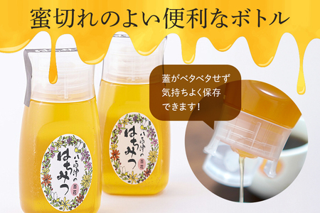 使いやすいプラ容器入り 非加熱生はちみつ 百花 300g 1本 純粋生はちみつ