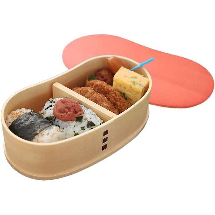 ［チェリーピンク］曲げわっぱ 豆型 カラー 弁当箱 紀州漆器 まげわっぱ［YS127］　CR168VC01
