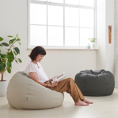 ふるさと納税 岡崎市 【ハナロロ】 ビーズクッション 大きなスタイリスオニオン170リットル (チャコールグレー) |  | 02