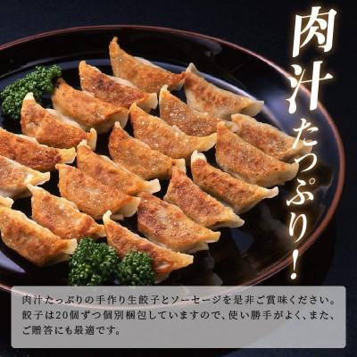 ふるさと納税 上毛町 【ブランド豚肉】お米育ちの錦雲豚　手作り生餃子60個(ソーセージ1パック付き) |  | 02