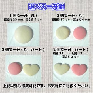 一升餅 「赤・白」「丸形・ハート形」｜小分け可 一生餅 誕生餅 背負い餅 踏み餅 紅白餅【ひだまり】【お好みの選択可能】 ※着日指定不可 ※離島への配送不可