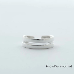 2wayイヤカフリング Laugh＆Yoke TWO-WAY TWO FLAT｜6.6mm幅｜シルバー925｜LY-027