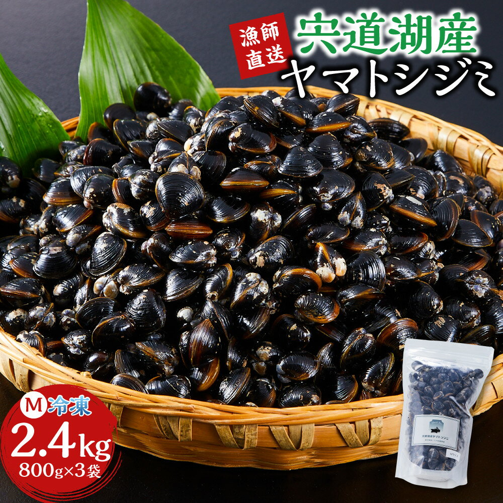 【ふるさと納税】漁師直送！宍道湖産ヤマトシジミ・Mサイズ冷凍2.4kg | 砂抜き済 加熱用 新鮮 疲労回復 オルニチンお取り寄せ 特産品 グルメ しじみ汁 小分け