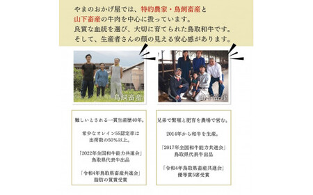 鳥取和牛 カルビ焼肉 切り落とし  1kg （500g×2） やまのおかげ屋 バラ 国産 肉 牛肉 焼肉 カルビ 和牛 ブランド牛 黒毛和牛 KR1301