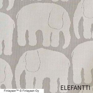 G179(エレファンティ) Finlayson ２柄から選べるレースカーテン 巾100×丈198cm(2枚組)/エレファンティ