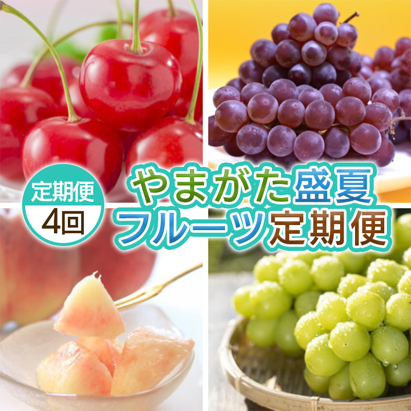 【定期便4回】やまがた 盛夏フルーツ定期便 FY25-044
