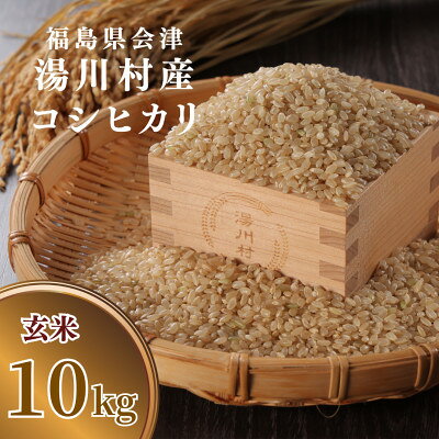 【ふるさと納税】令和8年産湯川村産コシヒカリ(玄米) 10kg R9.8月発送分【1773958】