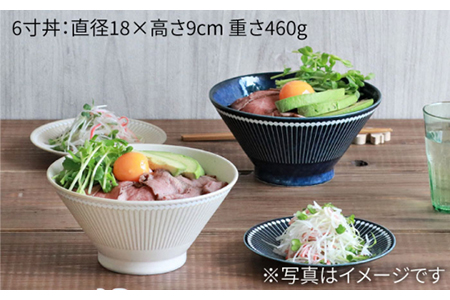 【美濃焼】Albee 茶碗・6寸丼 3色×2 6点セット【みのる陶器】茶碗 食器 どんぶり ボウル[MBF004]