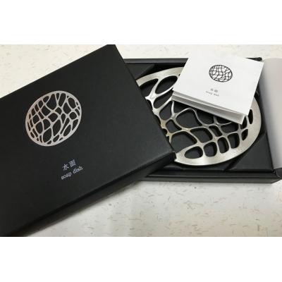 ふるさと納税 長井市 自然をモチーフとしたステンレス鋳物石鹸置き「水面soap dish」_F034