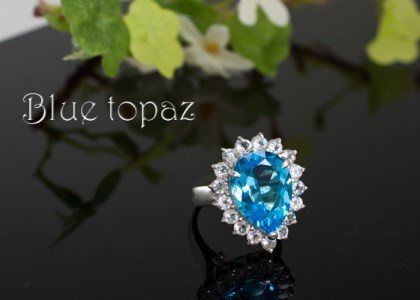 ブルートパーズ　リング　10ct　SV925（16706）