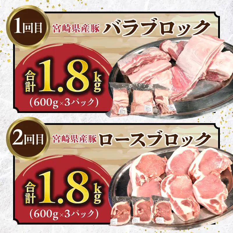 【全5回】豚肉定期便 バラ ロース 切り落とし ヒレ 肩ロース