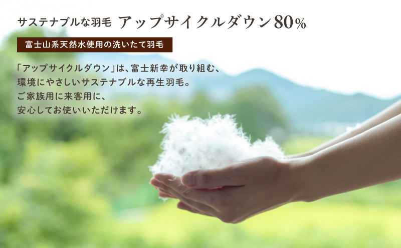 
            【富士新幸謹製】「サステナブルな羽毛布団」シングル 本掛けふとん［ラーチ］ アップサイクルダウン　羽毛布団　羽毛ふとん　来客用　ふとん　寝具　軽量　ケース入り
          