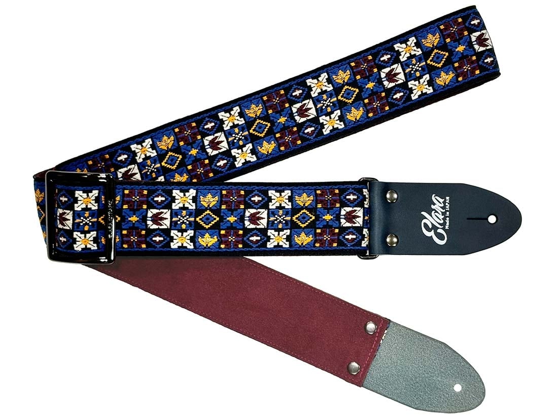 
            【ギターストラップ】 Elara Straps Knoxville Piana Blue 郡上市 レザー 真鍮バックル ウルトラスエード プロ仕様 エレキ アコギ ベース Ksound 小林楽器店
          