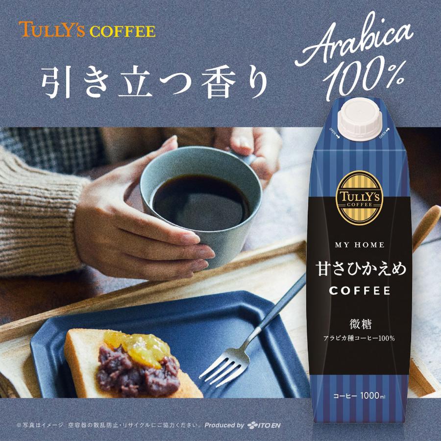 ＜伊藤園＞屋根型キャップ付き紙タリーズマイホーム微糖　1L1000ｍｌ×6本（1ケース）