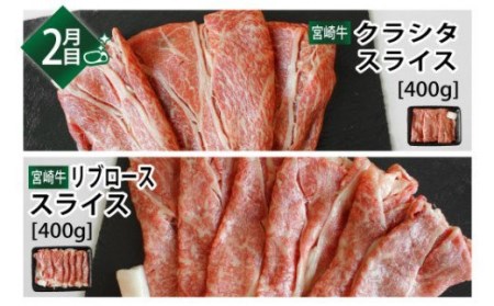 【定期便】 宮崎牛 しゃぶしゃぶ＆すき焼き 食べ比べセット 3ヶ月コース【肉 牛肉 国産 黒毛和牛 肉質等級4等級以上 4等級 5等級 定期便 全3回 しゃぶしゃぶ すき焼き 焼肉 】