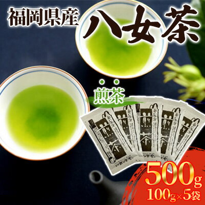 【ふるさと納税】煎茶 八女茶 5袋セット 100g×5袋 お茶 飲み物 飲料 お茶出し 日本茶 茶葉 お茶っ葉 爽やかな香り 甘み ほどよい渋味 バランス 飽きのこない味わい 鮮やかな色 普段用 お客様用