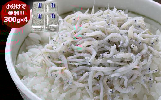 
            【土佐湾からの贈りもの】釜揚げしらす300ｇ×4パック
          