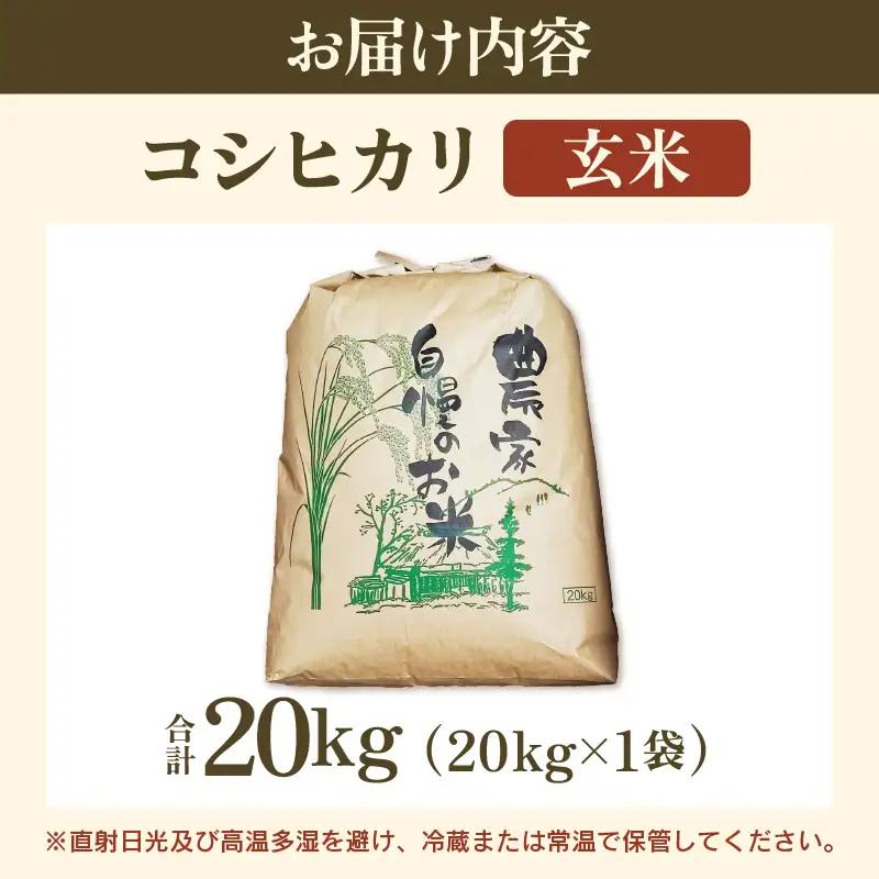 【先行予約】【令和8年産・新米】コシヒカリ 玄米 20kg / コシヒカリ 米 こしひかり【2026年9月下旬より順次発送予定】 [aw096-d004]