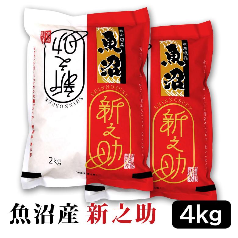 【ふるさと納税】【令和7年産】お米マイスター厳選！魚沼産新之助　4kg(2kg×2) | お米 こめ 白米 食品 人気 おすすめ 送料無料