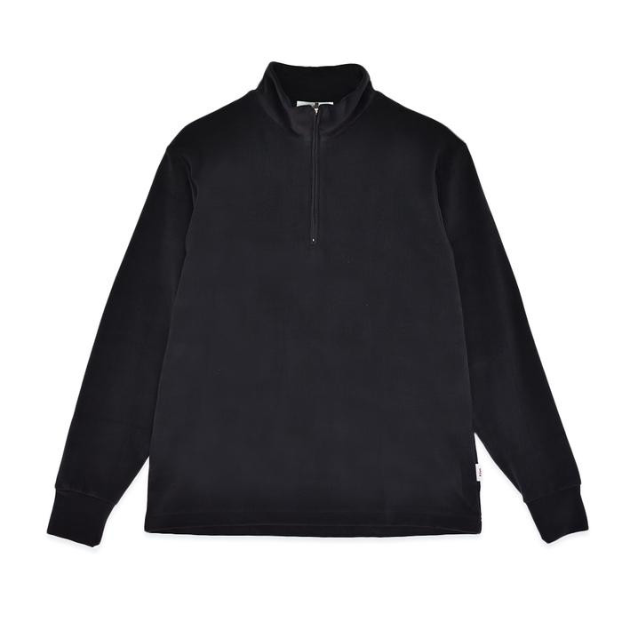 
【ブラック】柔らかくストレッチ素材のメンズハーフジップカットソー(FL22FW-011M）【サイズ選択 可】
