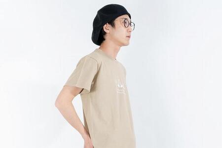 《2》【KEYMEMORY鎌倉】TIMEイラストTシャツBEIGE