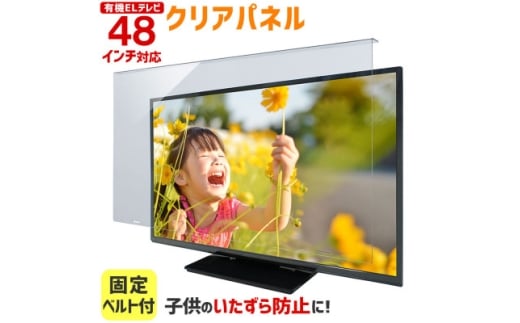 大阪府和泉市　有機ELテレビ48インチ用　テレビ画面保護パネル　クリアタイプ　テレビガード【1669374】